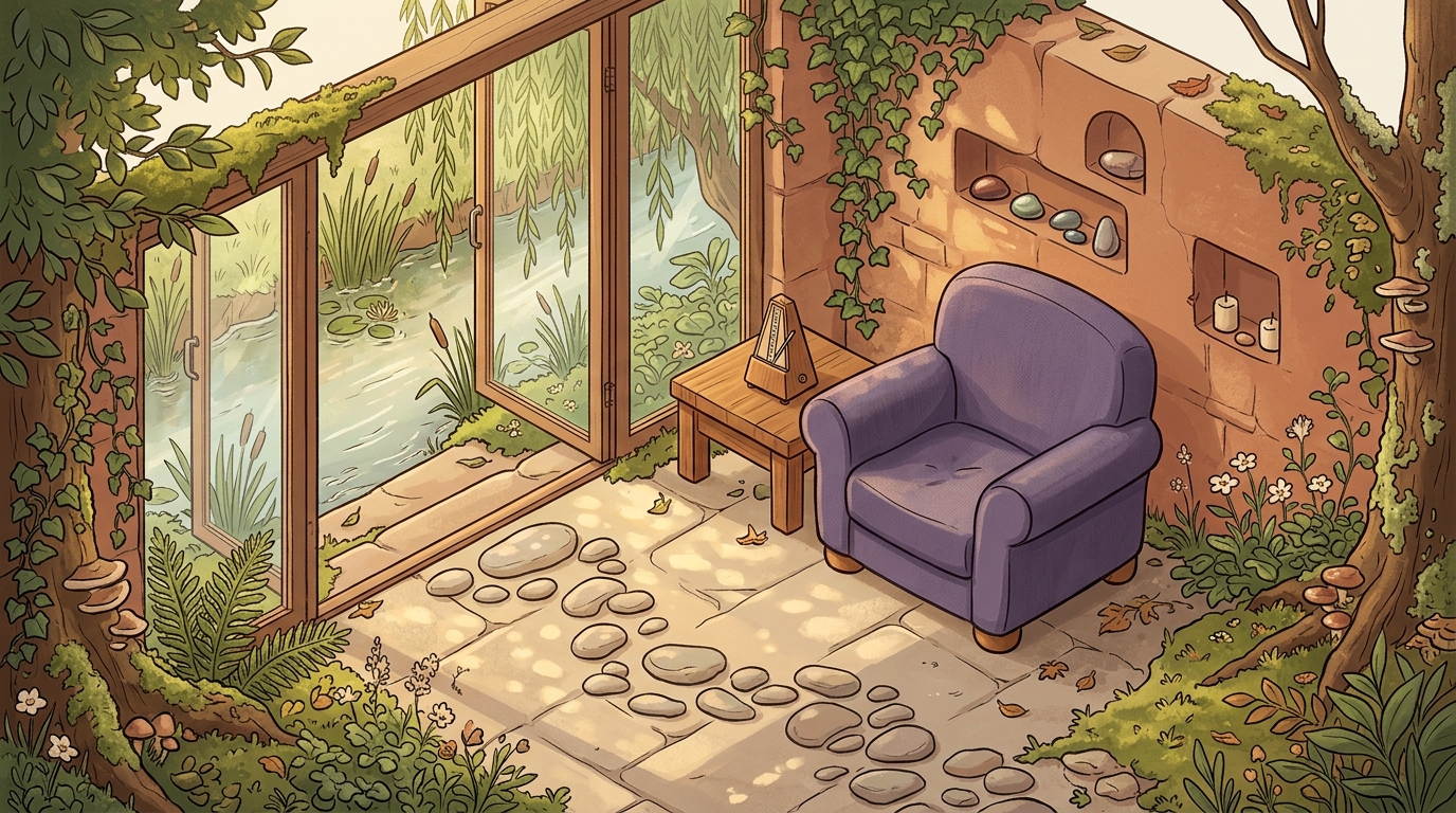 A calm space where difficult memories can be processed
